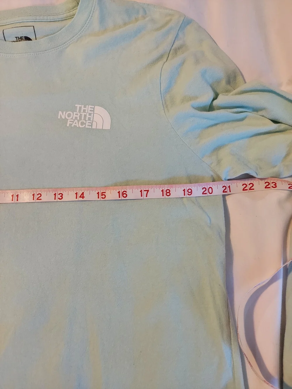 The North Face Mint Green Long Sleeve Graphic Tee Crewneck Large